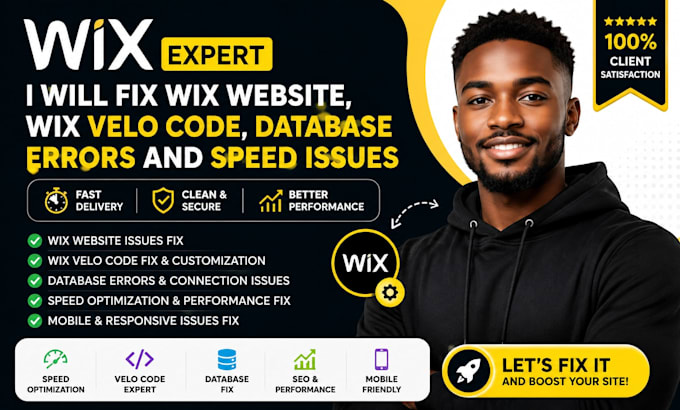 fix wix website, wix velo code, database errors and speed issues