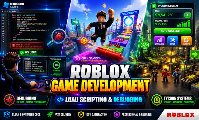create ai video game debugging tycoon obby luau scripting