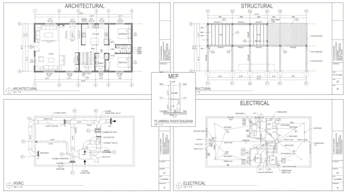design architectural structural hvac electrical mep permit drawings