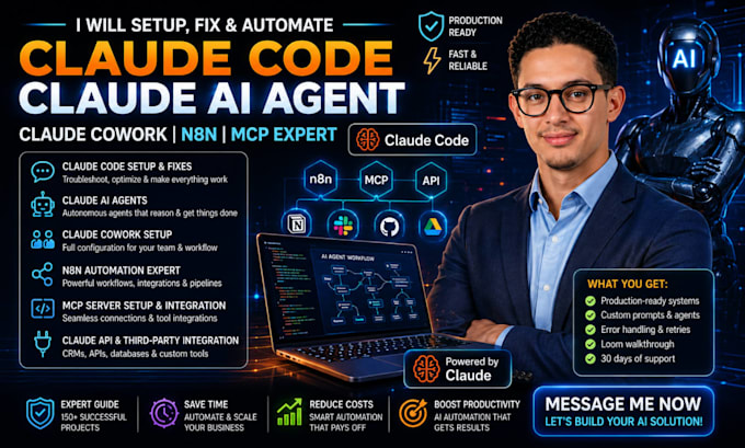 do claude code claude coded claude ai agent fix claude cowork n8n expert