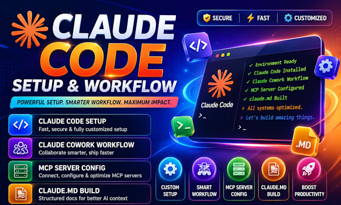 claude code setup, claude cowork workflow, mcp server config claude md build