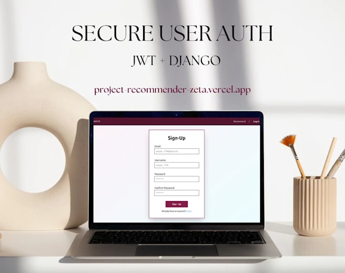 implement user authentication and data management in django