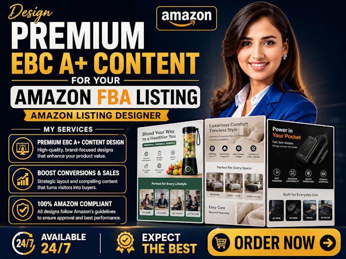design premium ebc a content for your amazon fba listing, amazon listing design