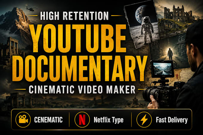 create youtube documentary videos with script, editing and voice