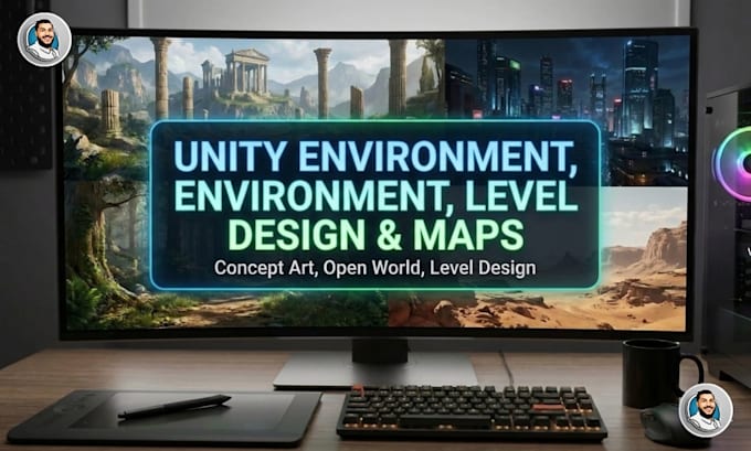 design 3d game environment, game level design, game environment in unity 3d, ue5