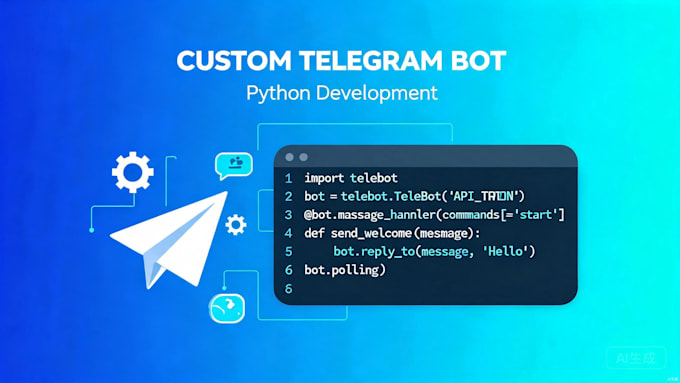 develop a custom telegram bot with python for any purpose