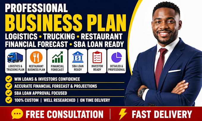 create logistics trucking transportation business plan financial forecast