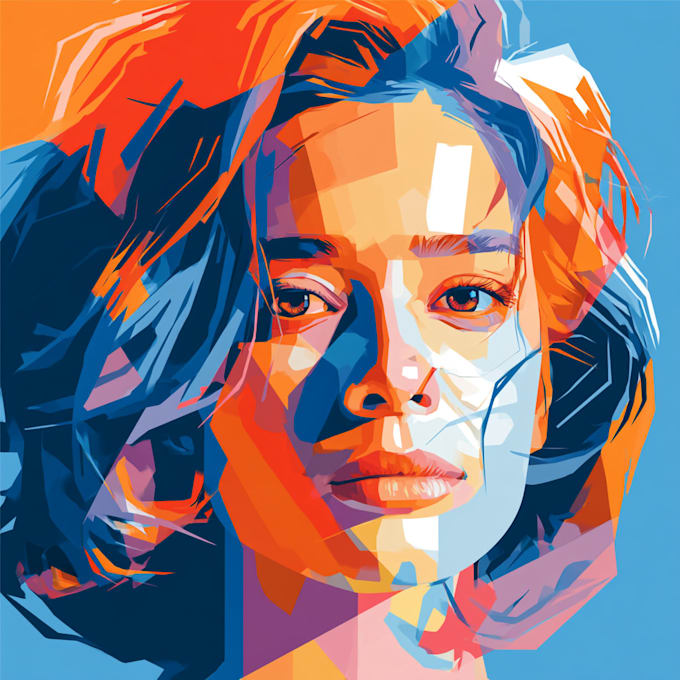 draw a professional pop art portrait