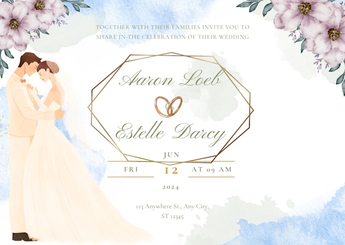 design elegant wedding invitation card and event card
