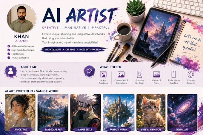 create stunning ai generated art, illustrations and images