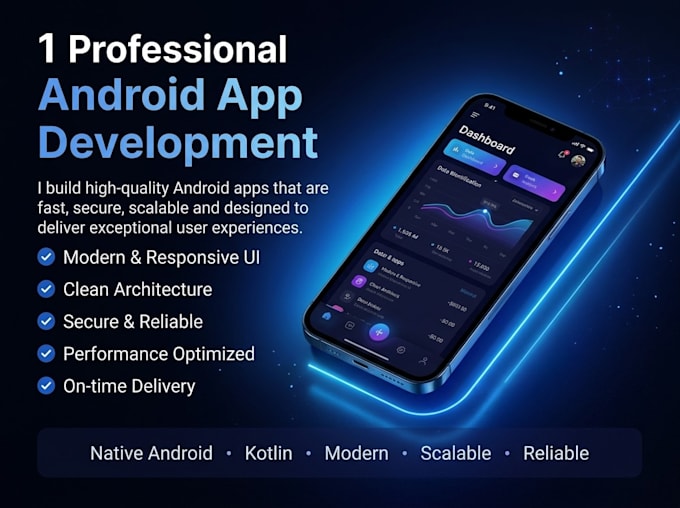 develop a professional native android app using kotlin