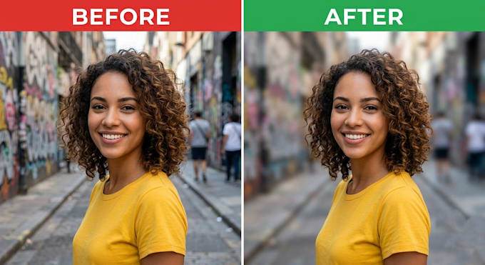 professionally blur photo background and edges