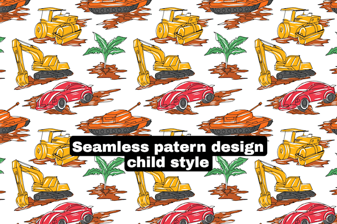 design cute seamless patterns for children and fabrics