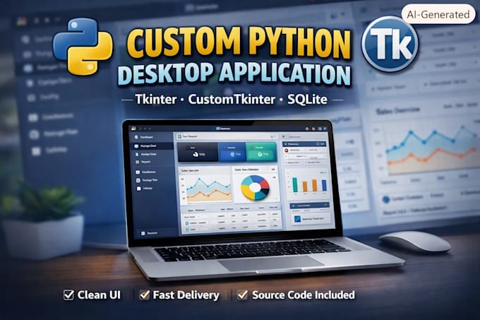 develop a custom python desktop application using tkinter
