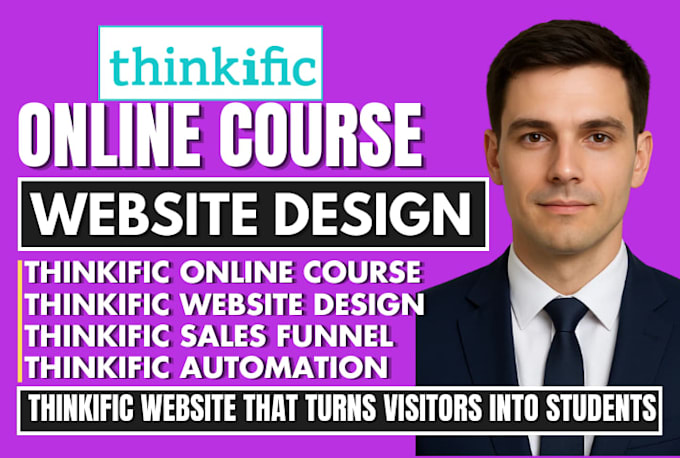 build thinkific online course website design, thinkific course sales funnel