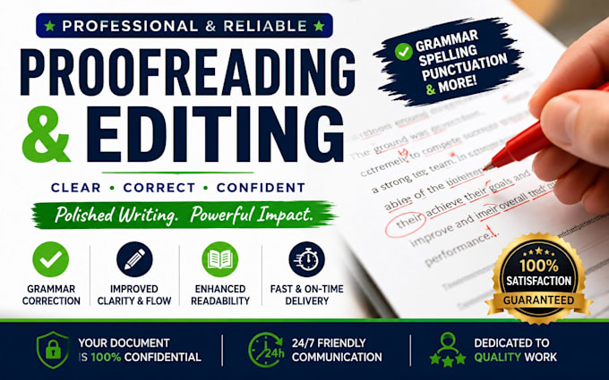 proofread, edit, and rewrite your english professionally