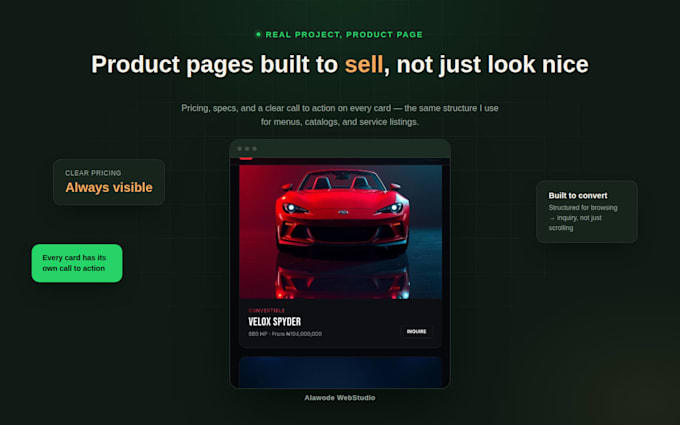 build a modern business landing page with whatsapp order integration