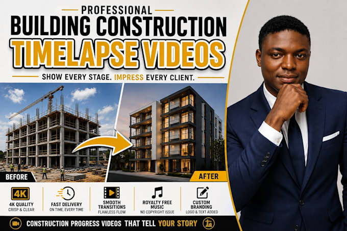 create professional building construction timelapse videos