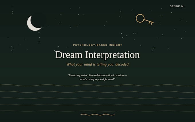provide a thoughtful, psychology based dream interpretation