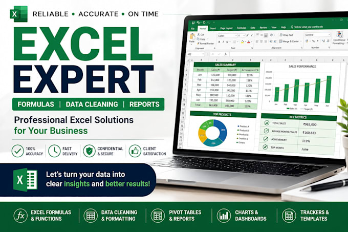 create excel formulas, reports and spreadsheets