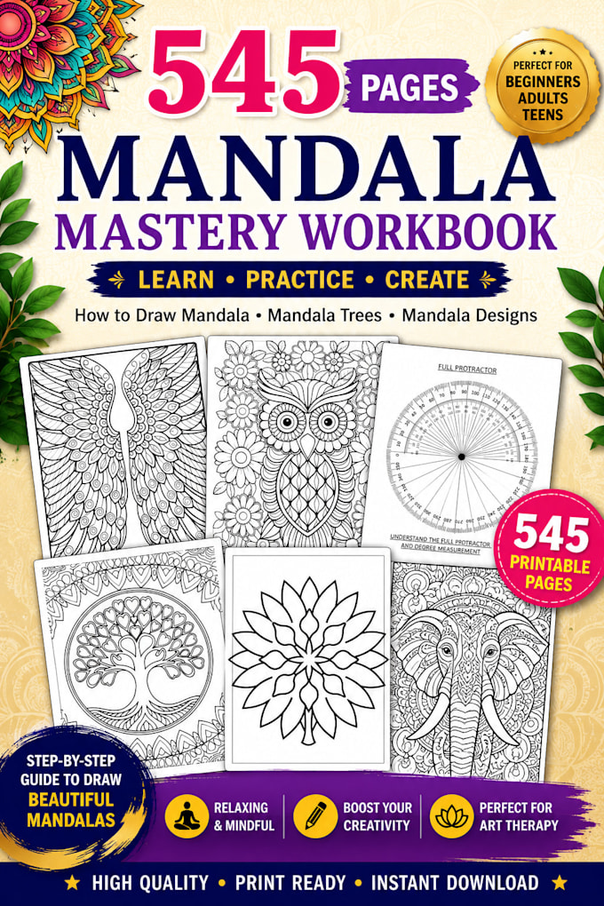 give you a printable 545 page mandala drawing workbook