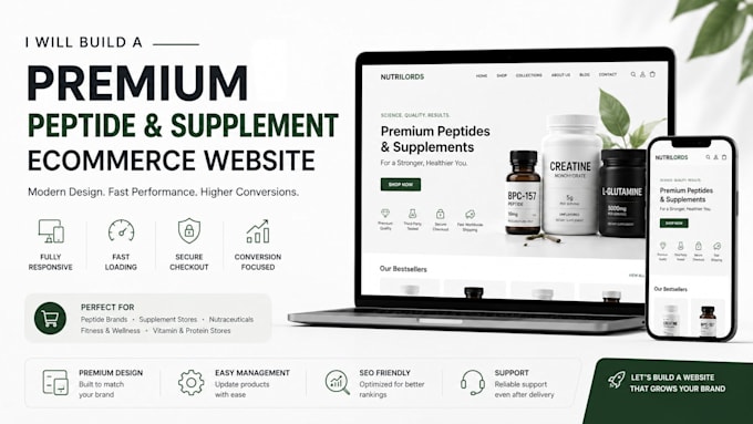 build a high converting shopify peptide supplement store