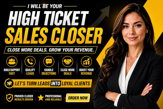 be your b2b sales closer, sales representative, and high ticket sales closer