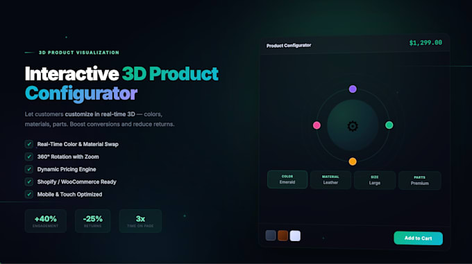 create a 3d product configurator using three js