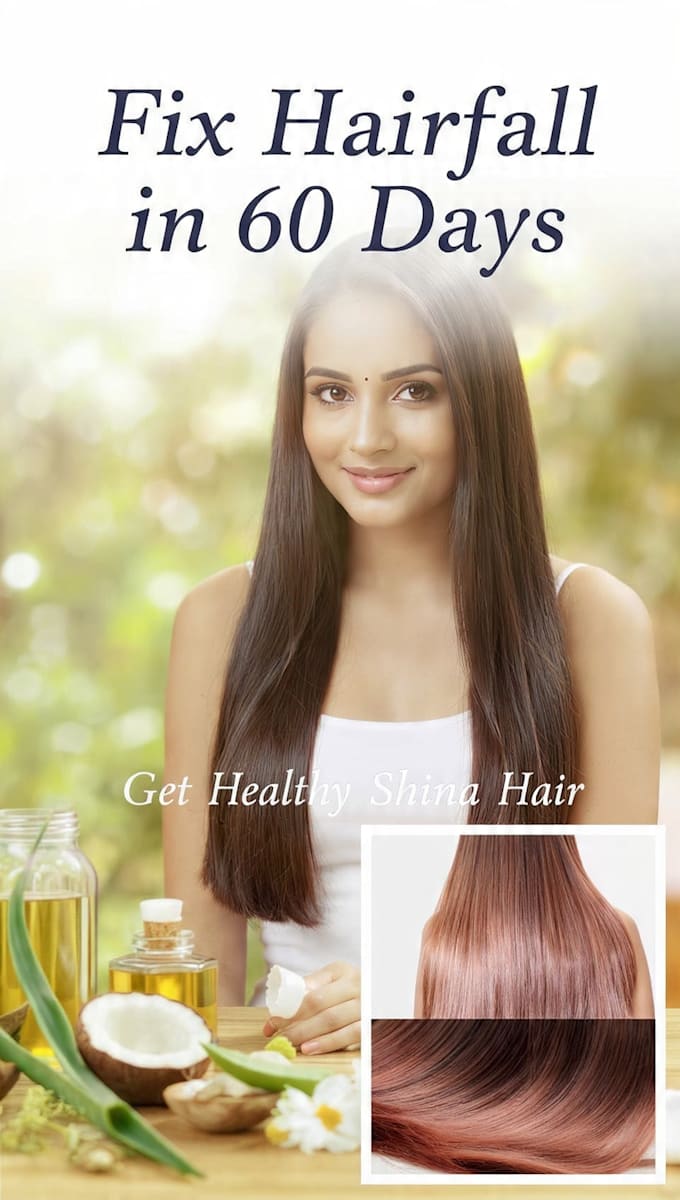 fix your hairfall and give you healthy shiny hair in 60 days