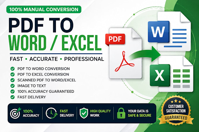 pdf to word or excel manually with accuracy