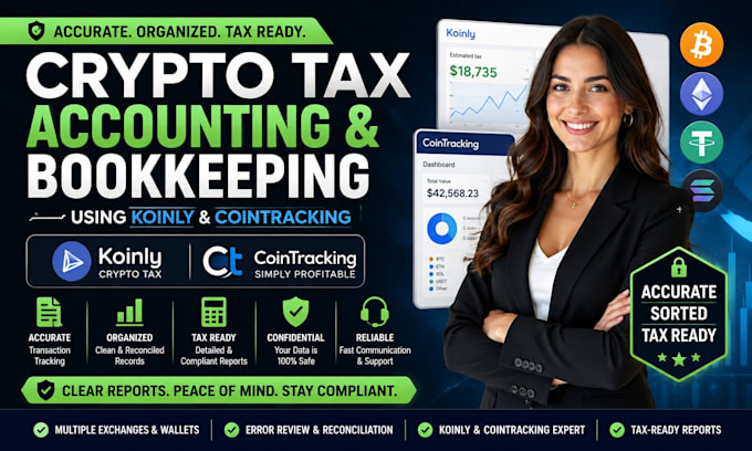 crypto tax accounting and bookkeeping using koinly and cointracking