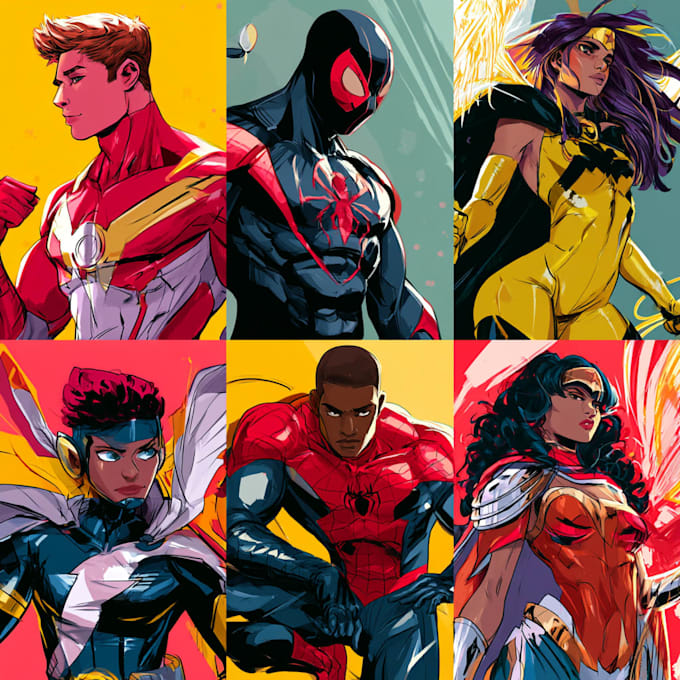 draw a comic book page illustration or webtoon episodes