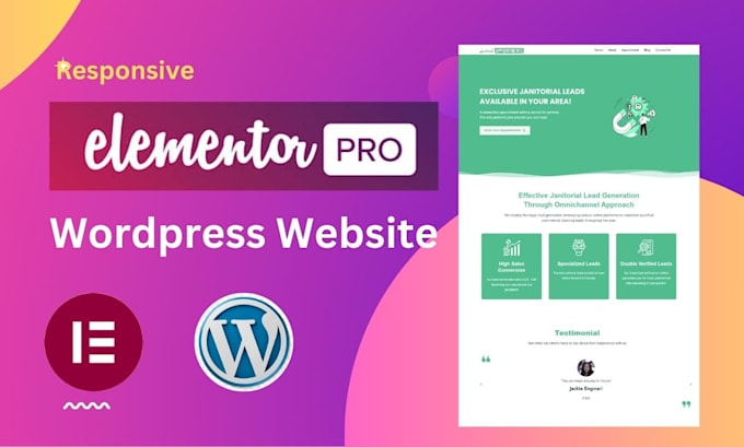 build a wordpress website with elementor pro, divi, or avada