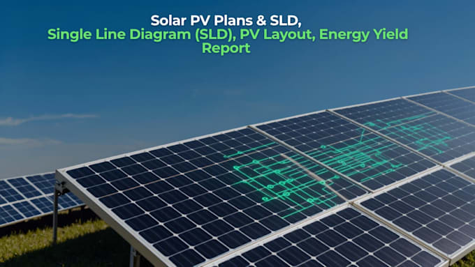 design solar pv plans, sld, layout and energy yield report
