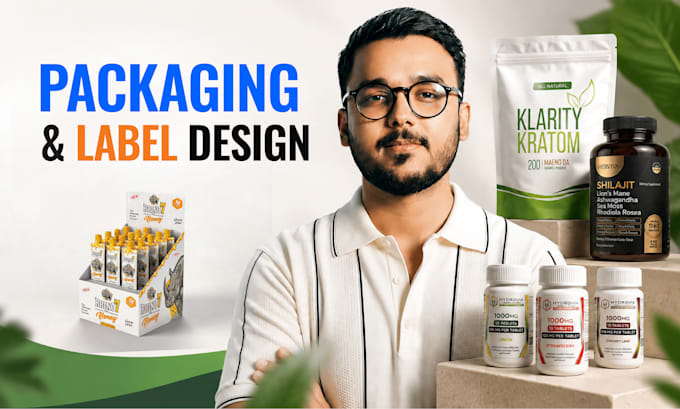 design supplement and herbal product packaging and labels