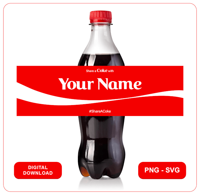 create a custom coke bottle label