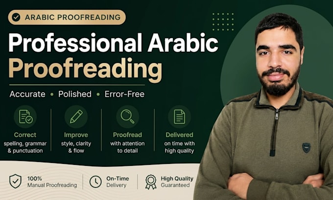edit and profread your decuments or texts in arabic