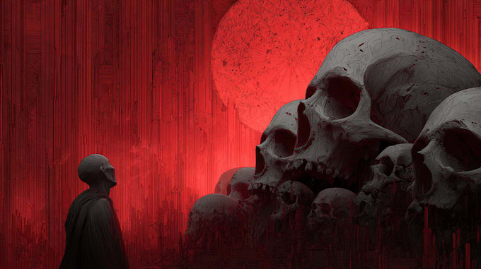 draw dark fantasy horror illustration