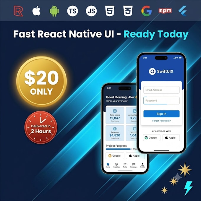 build fast react native app UI under 24h