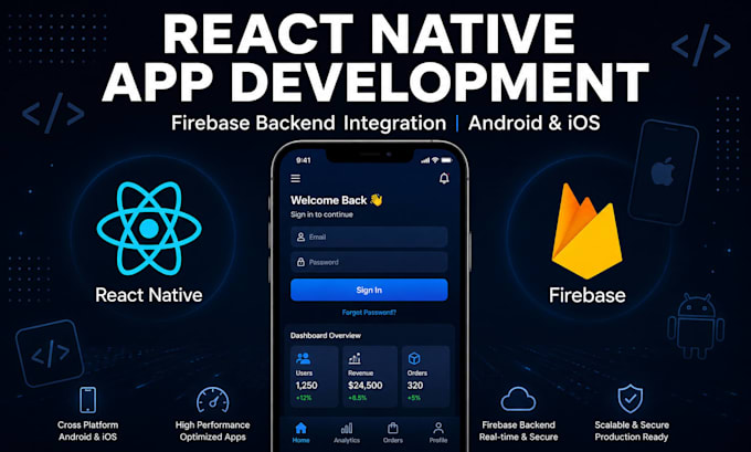 build react native mobile app with firebase backend