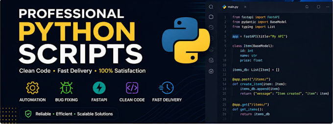 write python scripts and fix python bugs