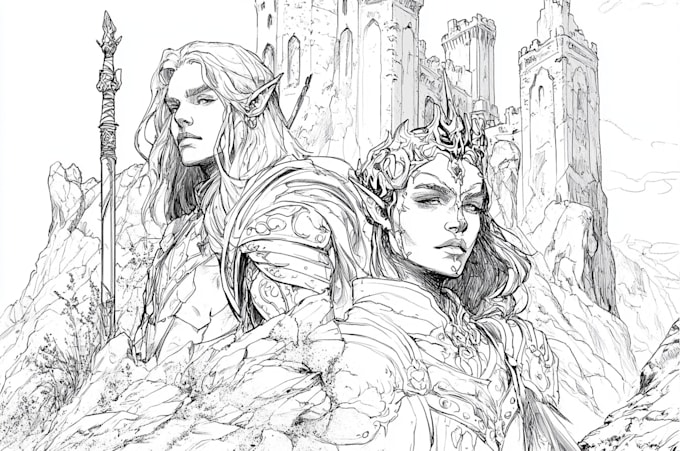draw fantasy art and concept art sketch