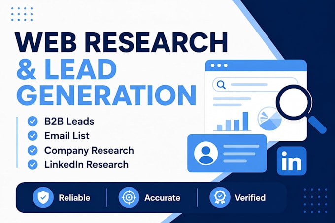 web research, lead generation and prospect list building