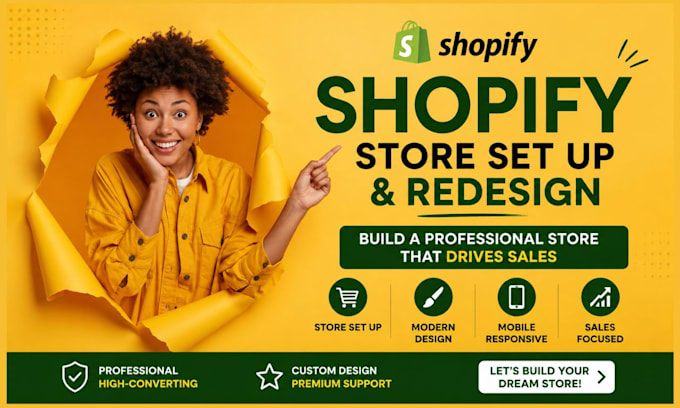 shopify store design, redesign