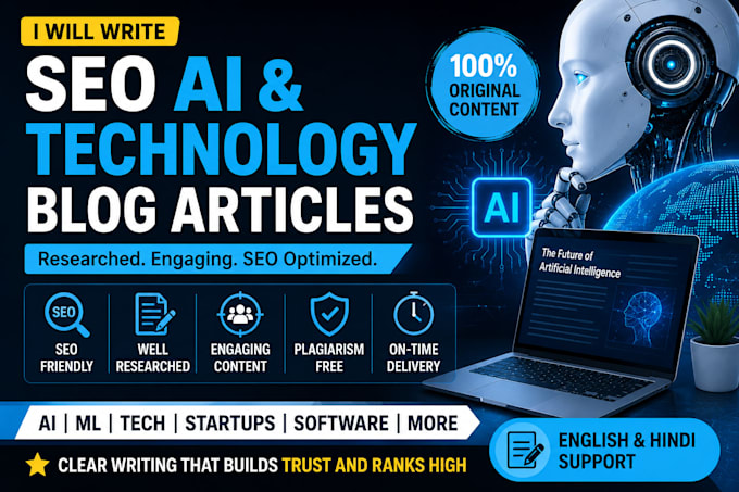 write SEO ai and technology blog articles