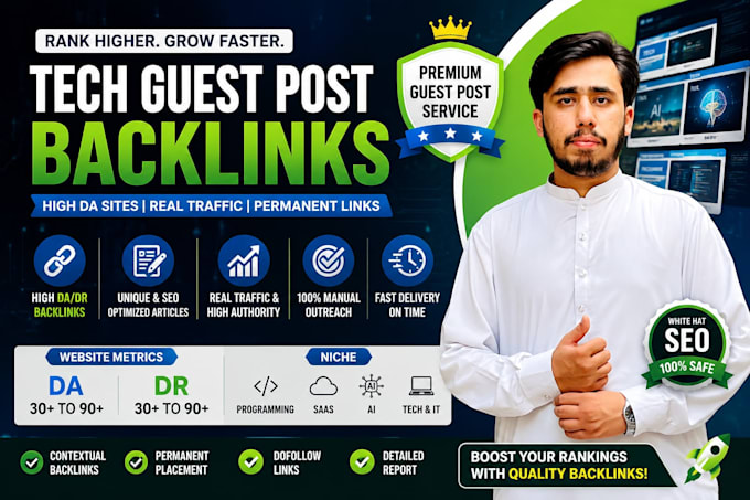 publish a technology guest post with tech backlinks