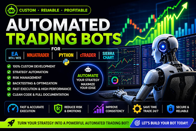 create automated trading bots for ea, ninjatrader, python, ctrader, sierra chart