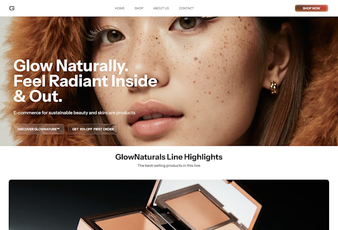 create the layout design for your landing page in figma