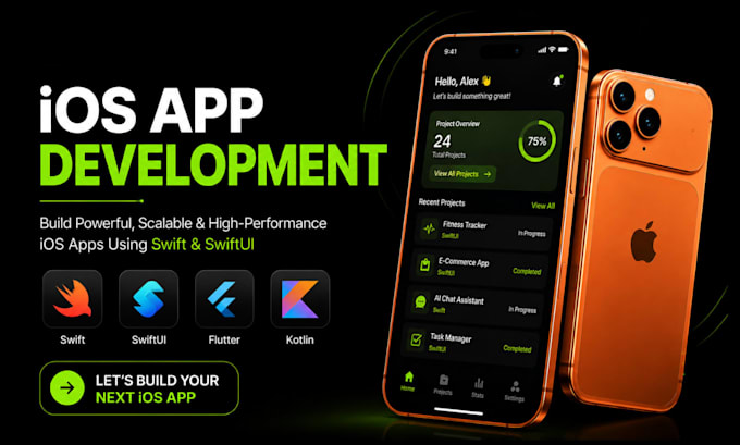 do ios app development as swift developer swiftui iphone app ios developer