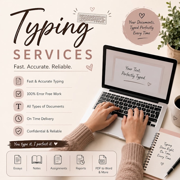 can do fast copy typing and image to text professionally